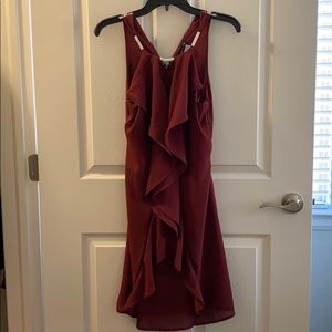 Maroon colored flowy dress. Size 4